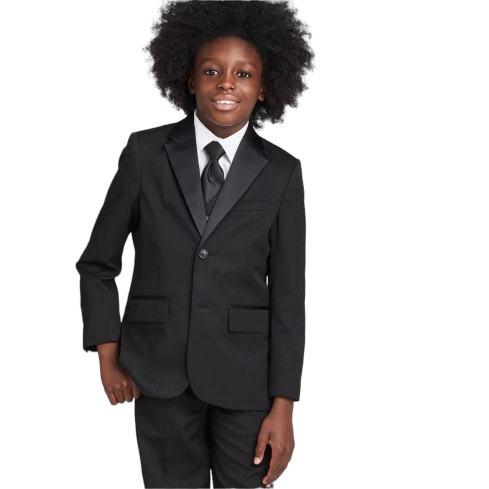 Oxford New York Boys Black Tuxedo Suit Black Jacket NWT SIZE 18